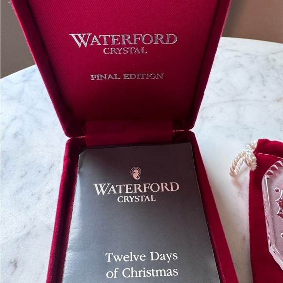 Waterford Crystal 12 Days Of Christmas VTG Etched Glass Ornament - Picture 2 of 4